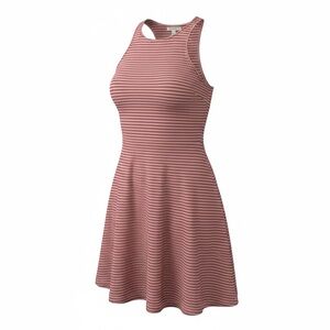 Billabong Pink and Black Striped Mini Dress